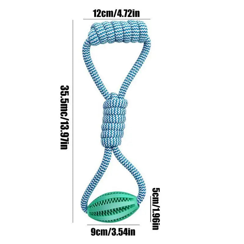 Dog Rope Ball Toy Dog Rope Toy with Ball Food Leakage Design Food Dispenser String Pet Chew Supplies for Medium and Small Puppy